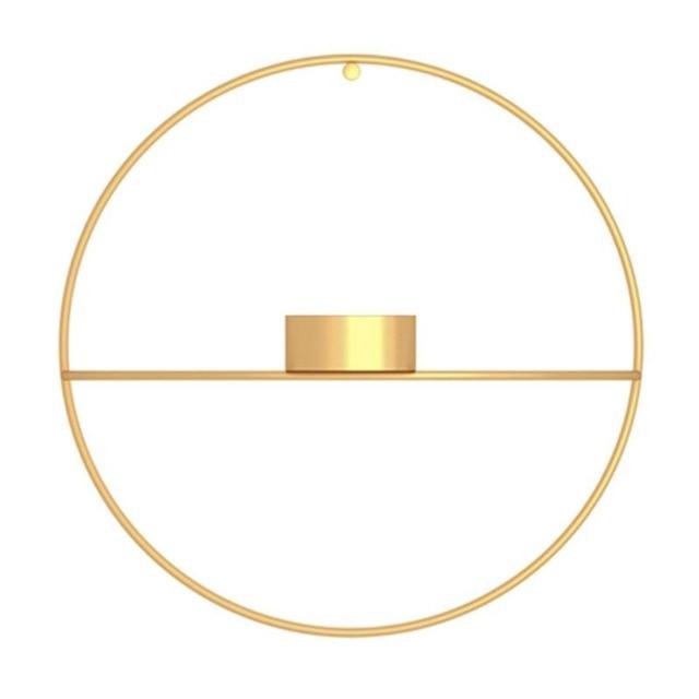 Dual Glanz – Wanddeko mit Kerzenhalter & Vase im raffinierten Design