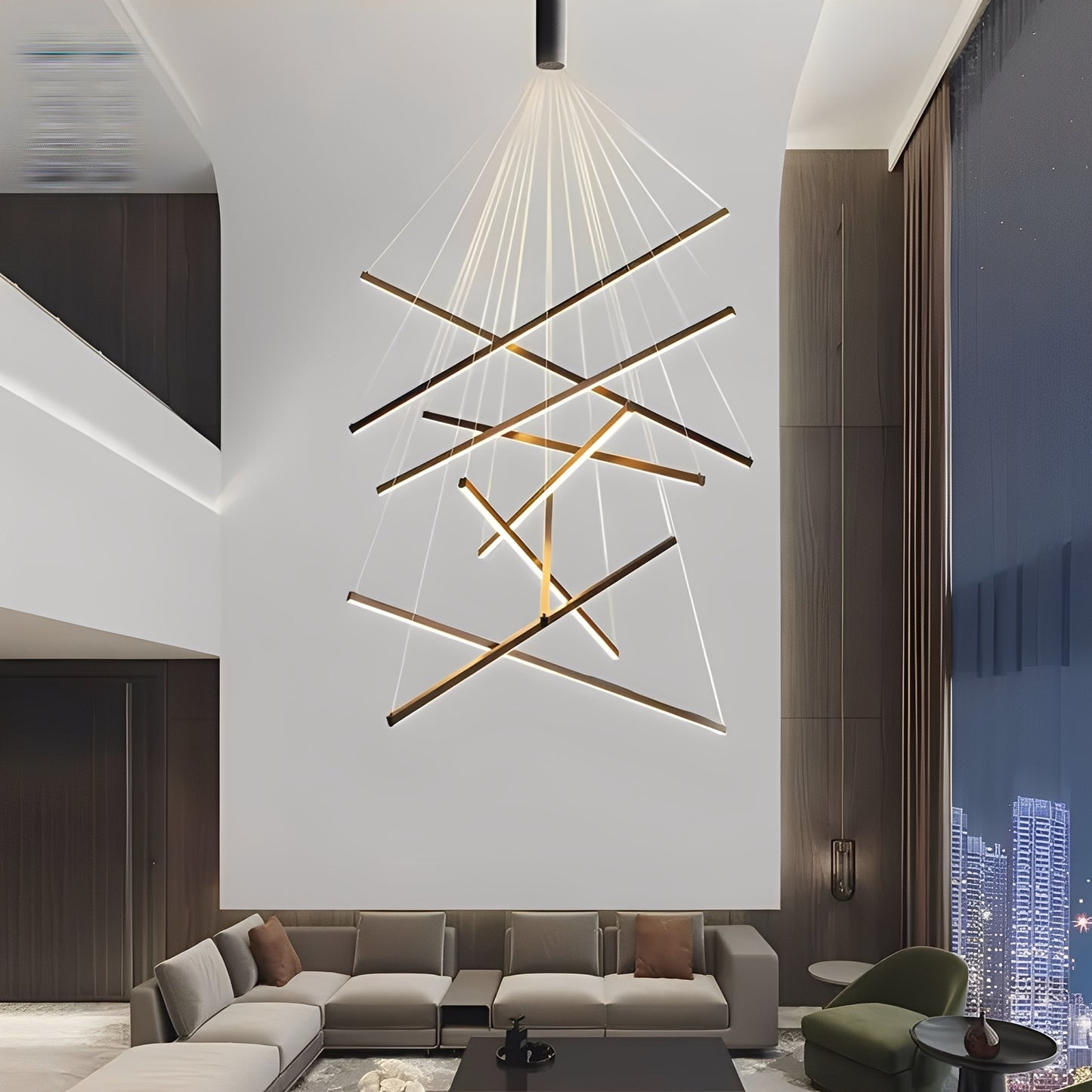 Dante – LED Kreuz Pendelleuchte