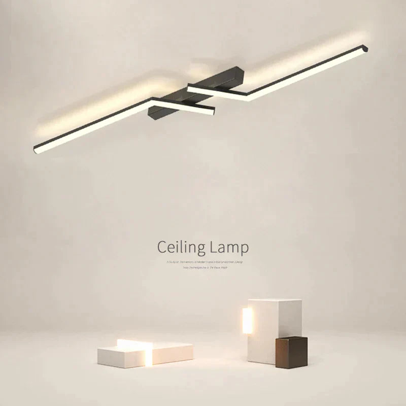 LineoGlow – Minimalistische LED-Deckenleuchte im Streifenstil