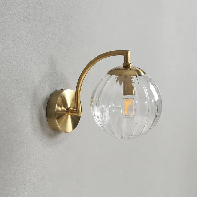 Moderne Glas-Wandleuchte im runden Design