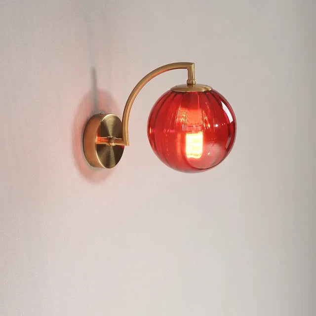 Moderne Glas-Wandleuchte im runden Design
