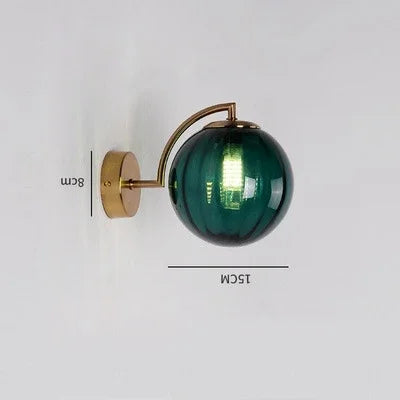 Moderne Glas-Wandleuchte im runden Design