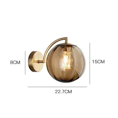 Moderne Glas-Wandleuchte im runden Design