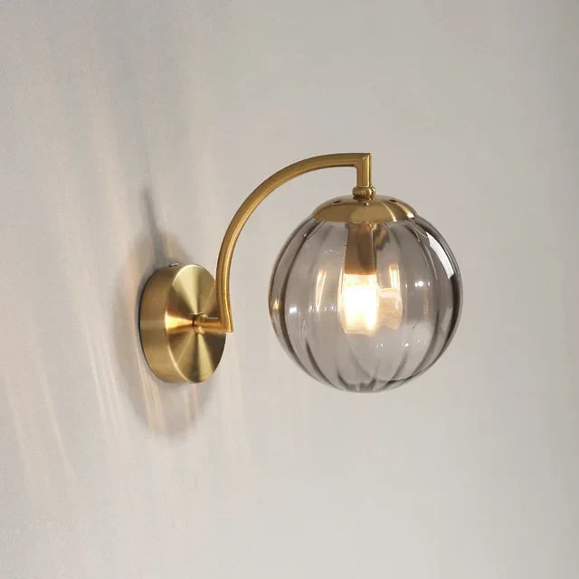 Moderne Glas-Wandleuchte im runden Design