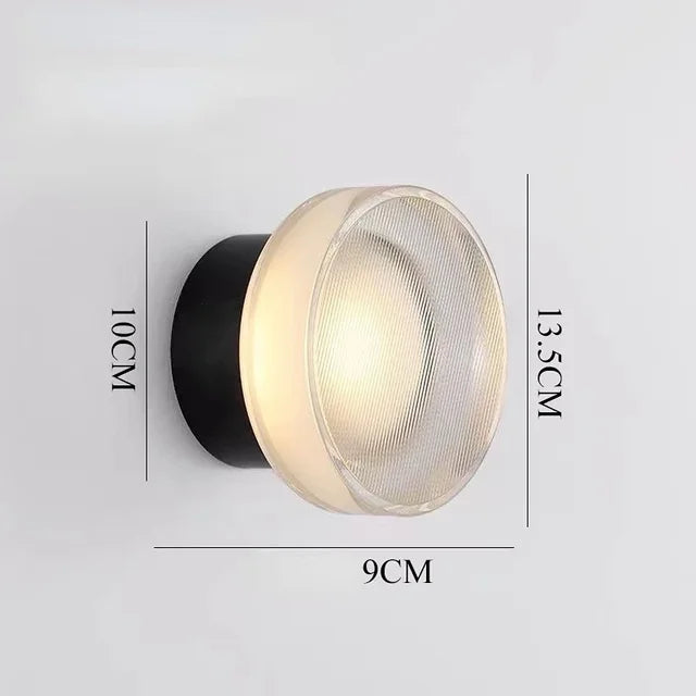 Minimalistische runde Nachttischlampe Flur