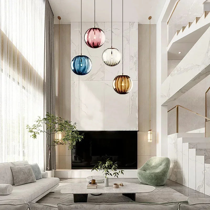 Elegante Pendelleuchte Kronleuchter Glas