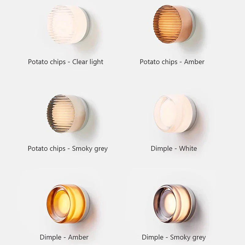 Minimalistische Wandleuchte im Gelee-Design