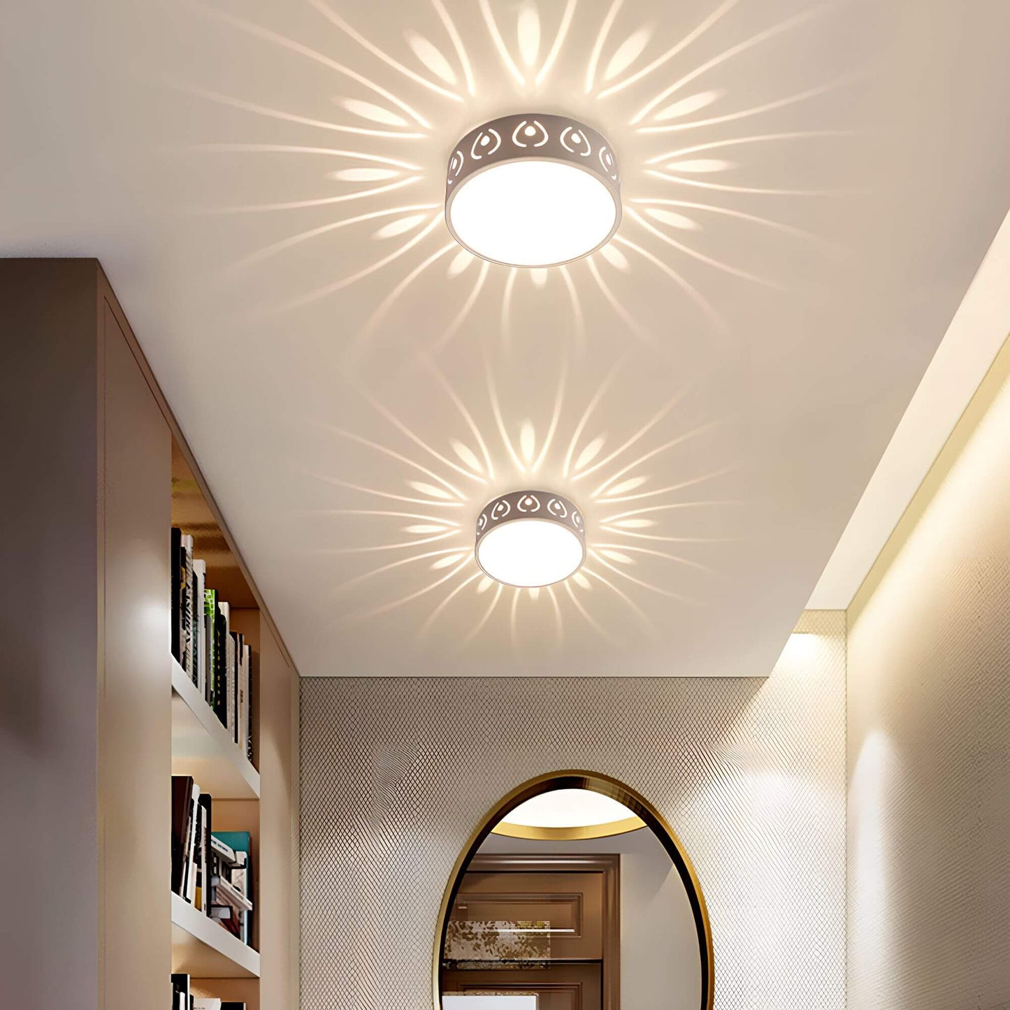 Flache LED-Deckenleuchte – Spritzwassergeschütztes Lichtdesign für drinnen & draußen