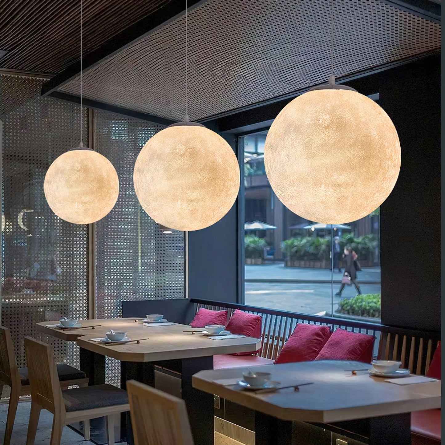 LunaLicht – Magische Hängelampe in Vollmondform