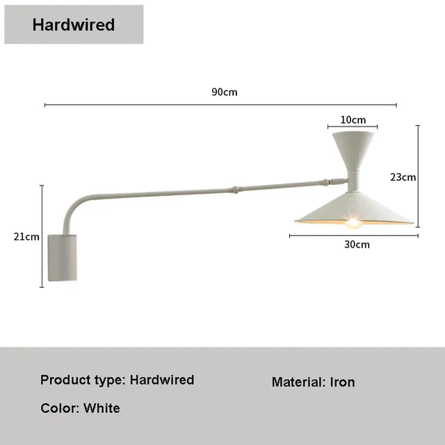 Minimalistische Wandleuchte mit Flexarm