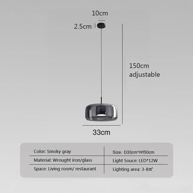 Italienischer minimalistischer Glaskronleuchter