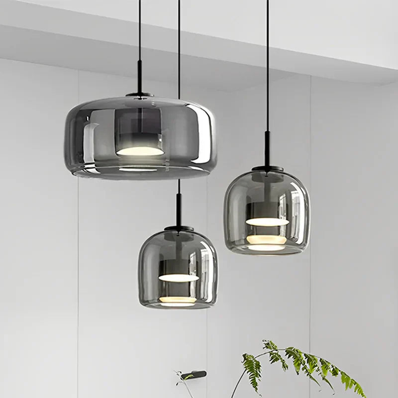 Italienischer minimalistischer Glaskronleuchter