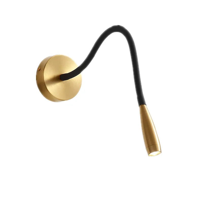 Flexible Luxus-Wandleuchte mit Kupferarm