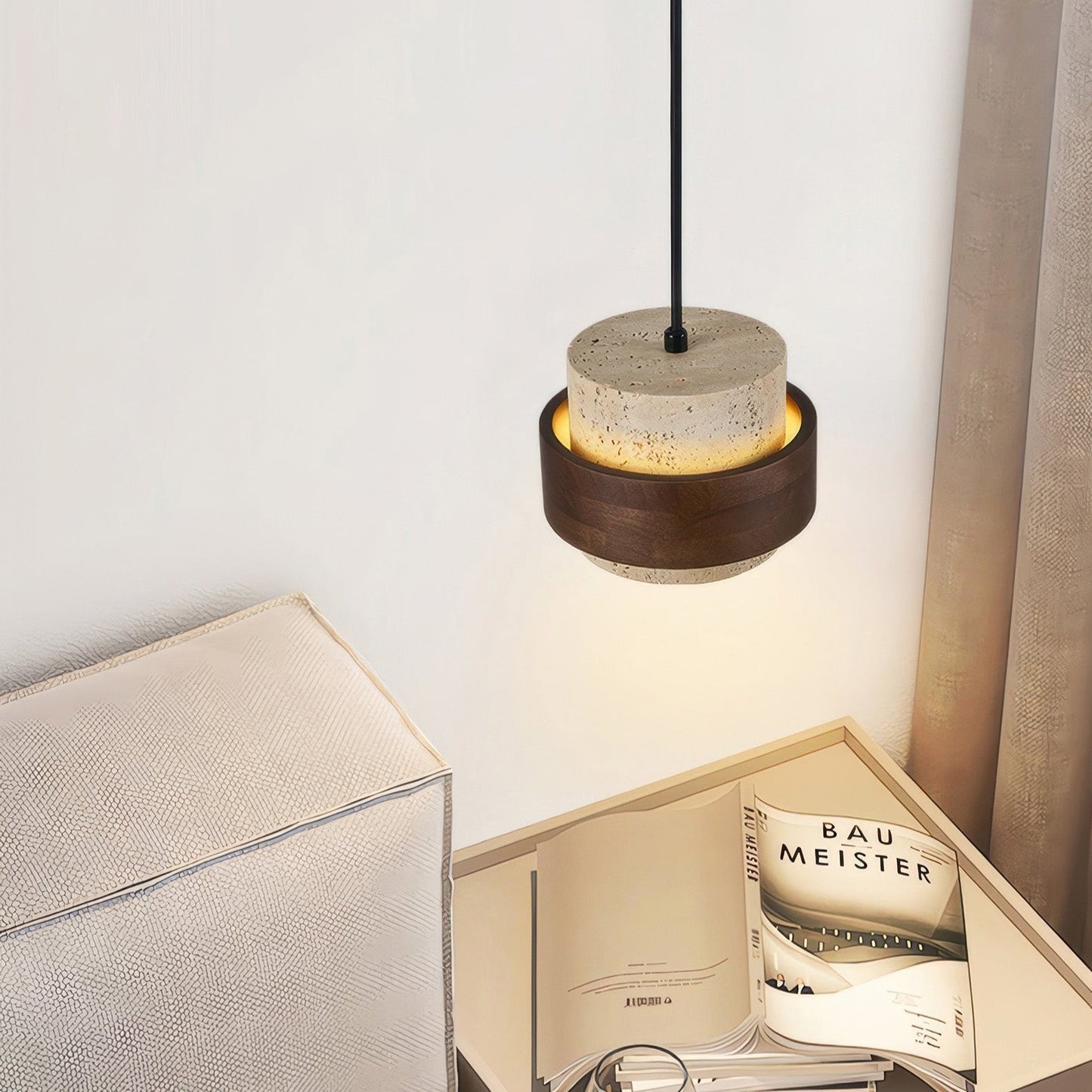 Nakoa – Wabi-Sabi Deckenleuchte mit Retro-Steinen