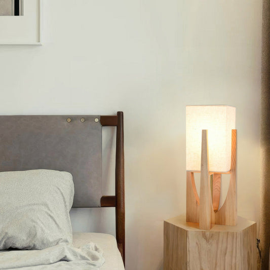 ZenNuss – Massivholz-Stehlampe mit japanisch inspiriertem Stil