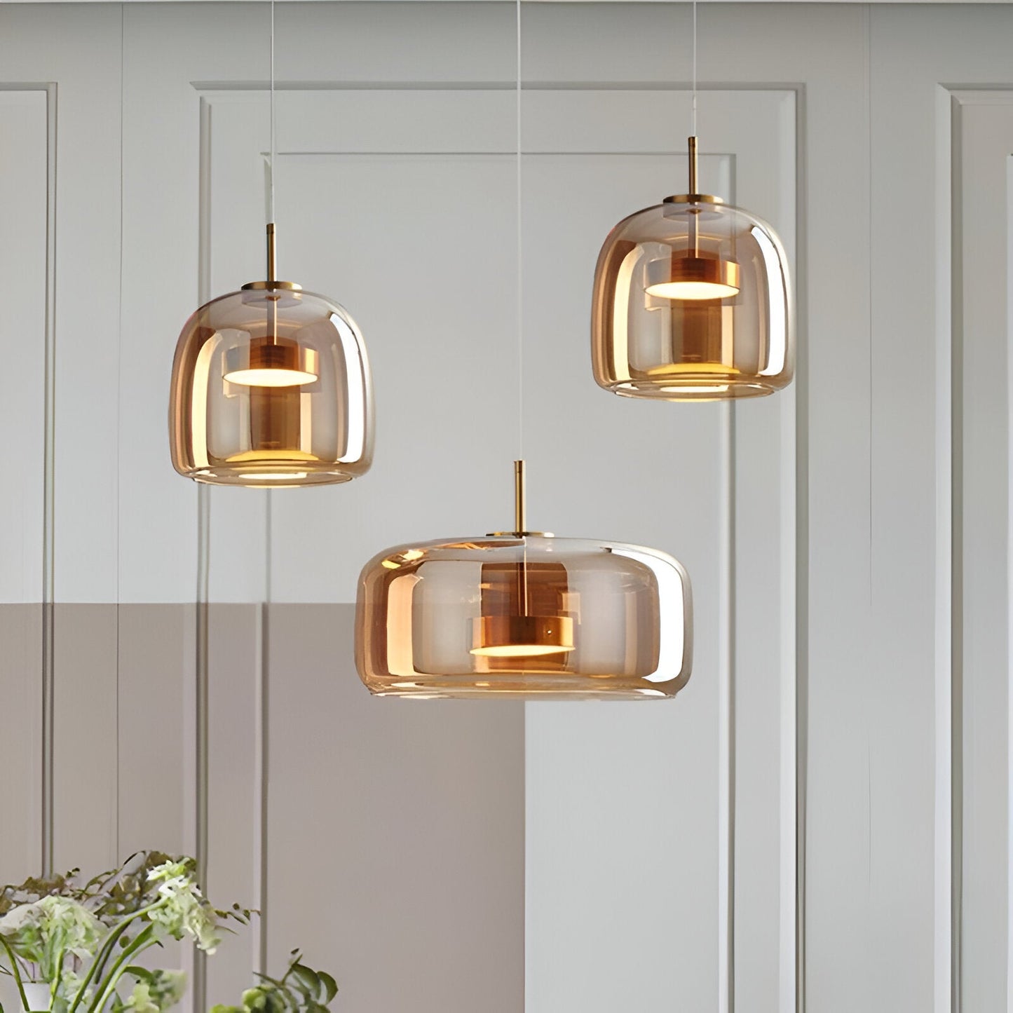 Solenn – Retro Moderne Glas LED Pendelleuchte