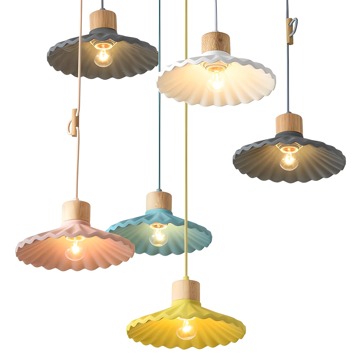 Alina – Moderner Resin-Holz-Kronleuchter