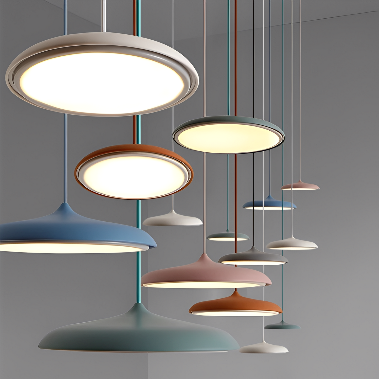 Amir – Macaron Hängeleuchte im UFO-Design