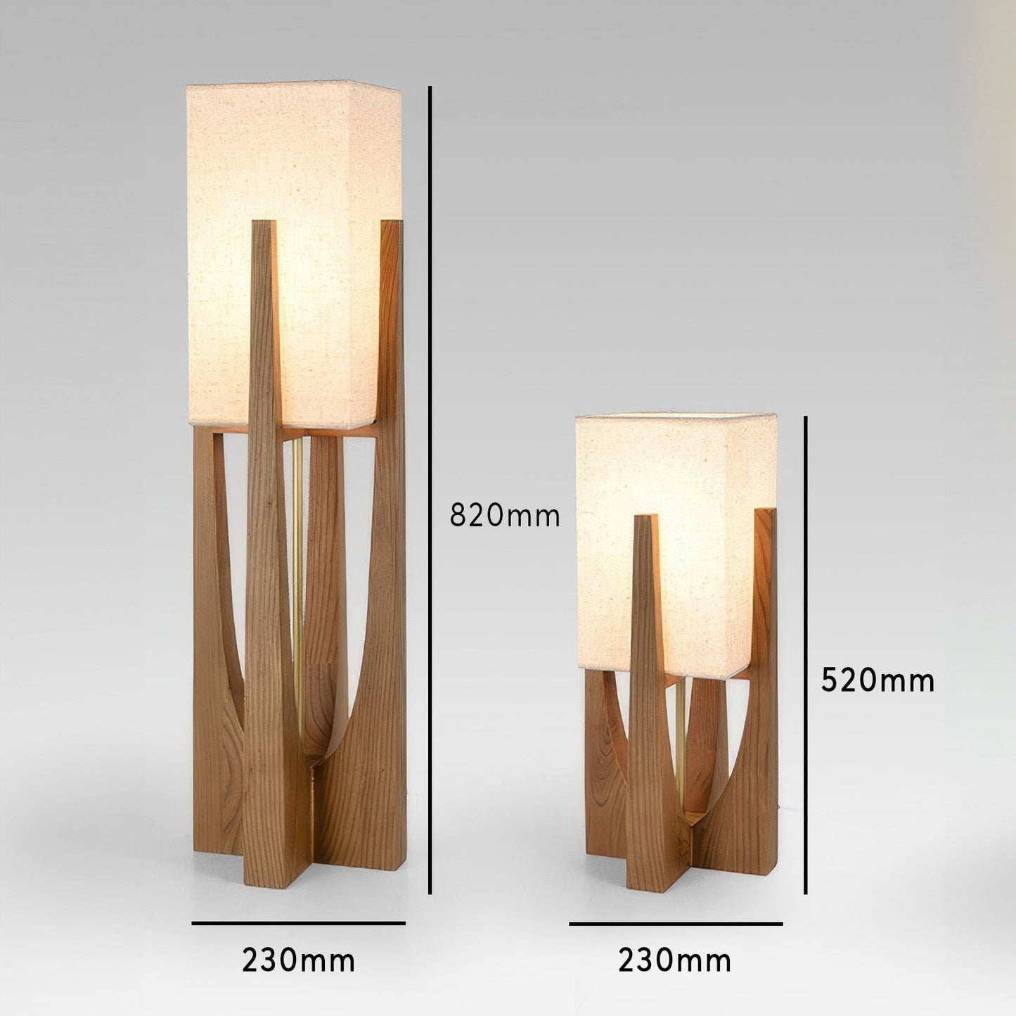 ZenNuss – Massivholz-Stehlampe mit japanisch inspiriertem Stil