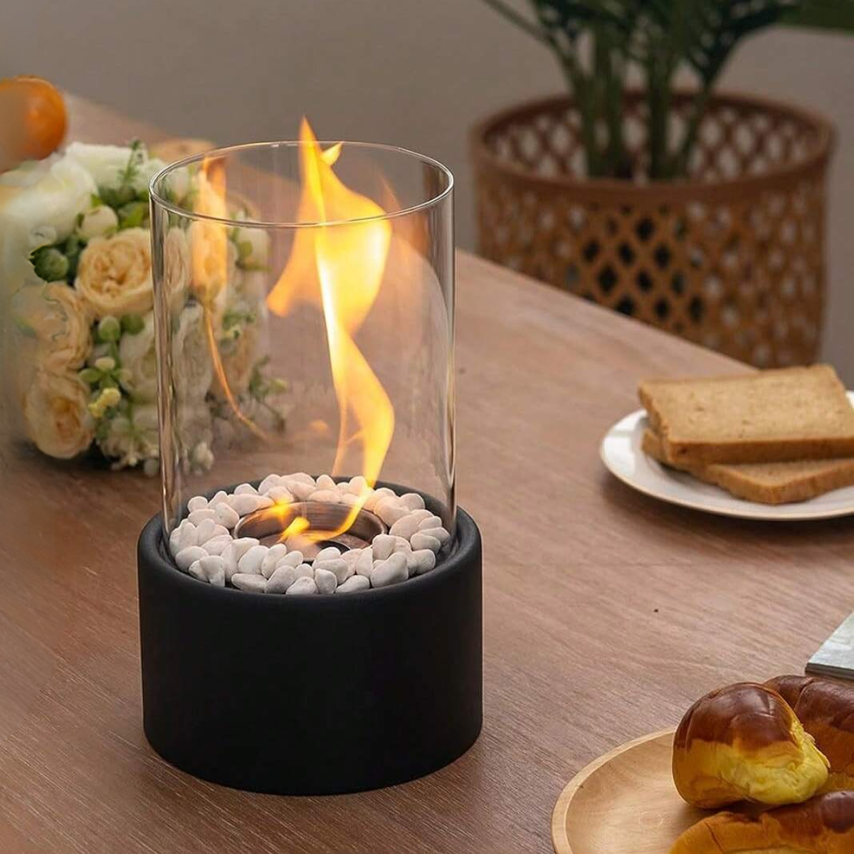 Lumea – Tragbare Glas-Tischkaminlampe