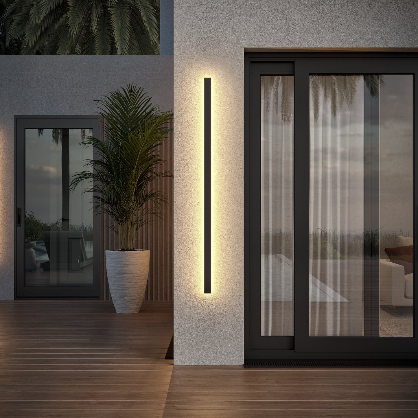 BeamLuxe – Schlanke Außenwandleuchte mit wetterfestem Design