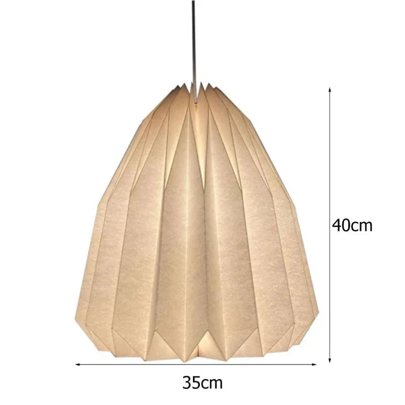 Faltbare Origami-Deckenleuchte im japanischen Stil