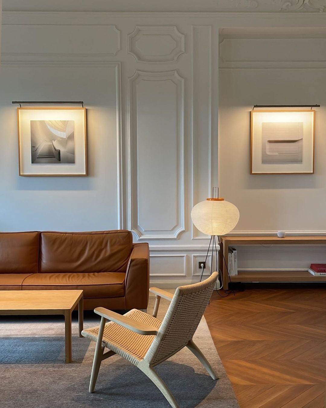 Noa – Stehlampe mit Reispapier: Minimalistische Ruhe in Lichtform