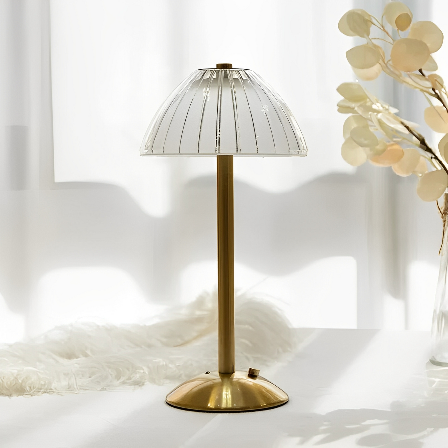 Lunaris – Kabellose Kristall-LED-Tischlampe mit 3 Lichtfarben