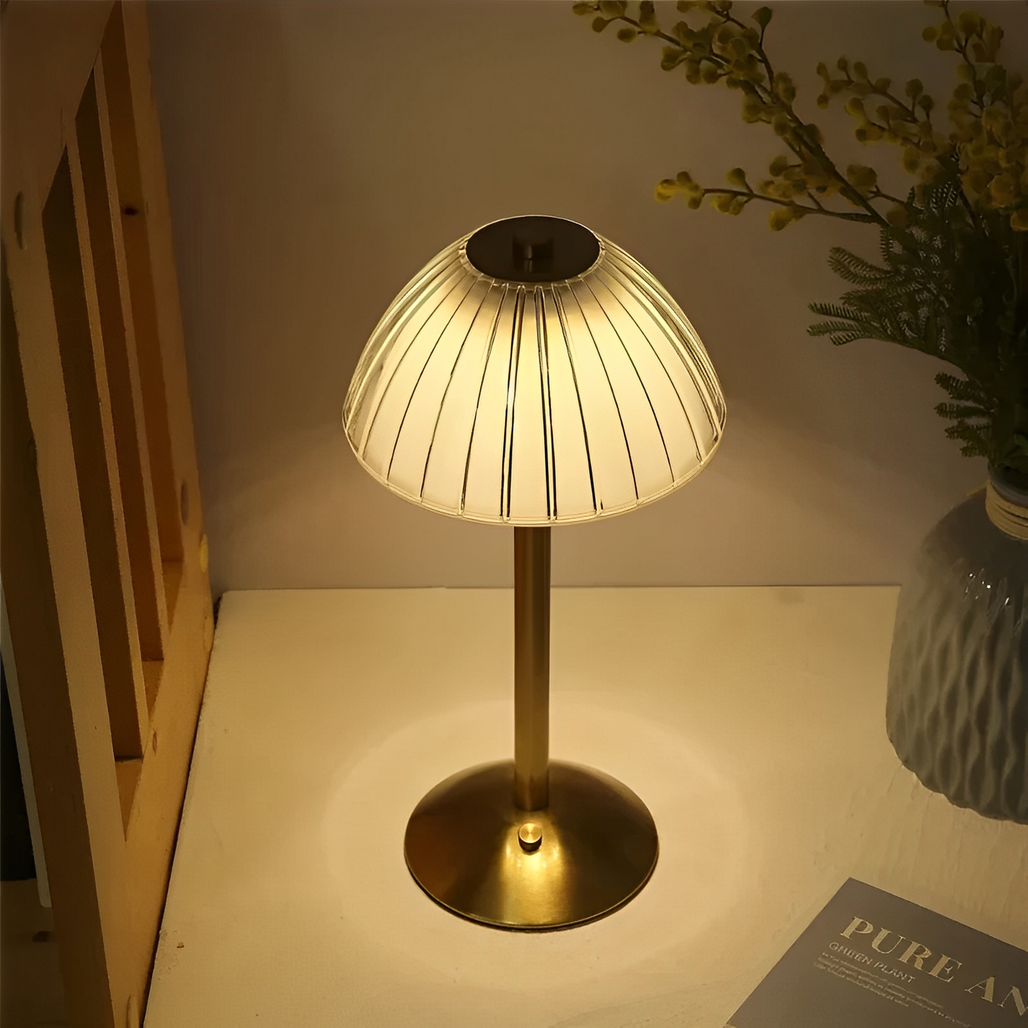 Lunaris – Kabellose Kristall-LED-Tischlampe mit 3 Lichtfarben