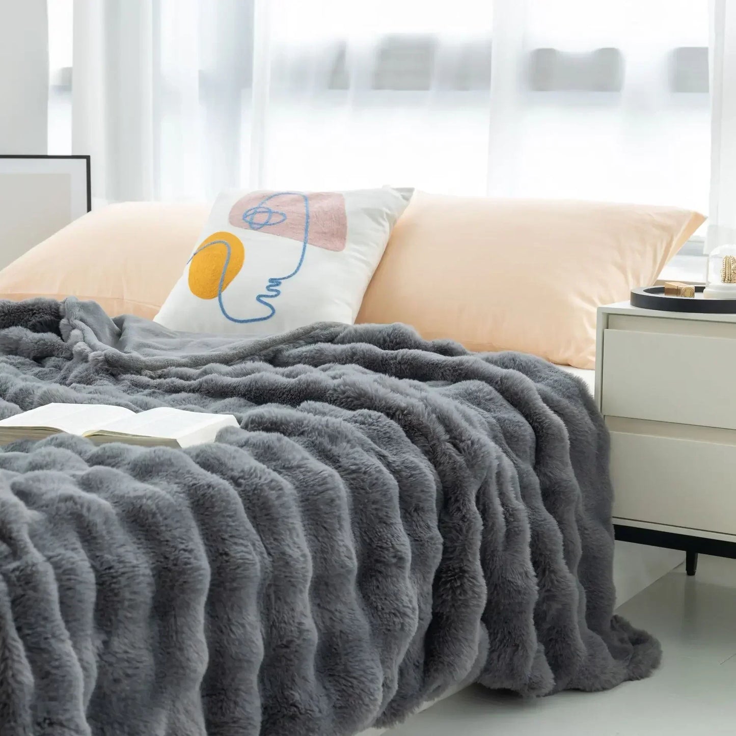 Kaninchen Plüsch Decke Sofabezug