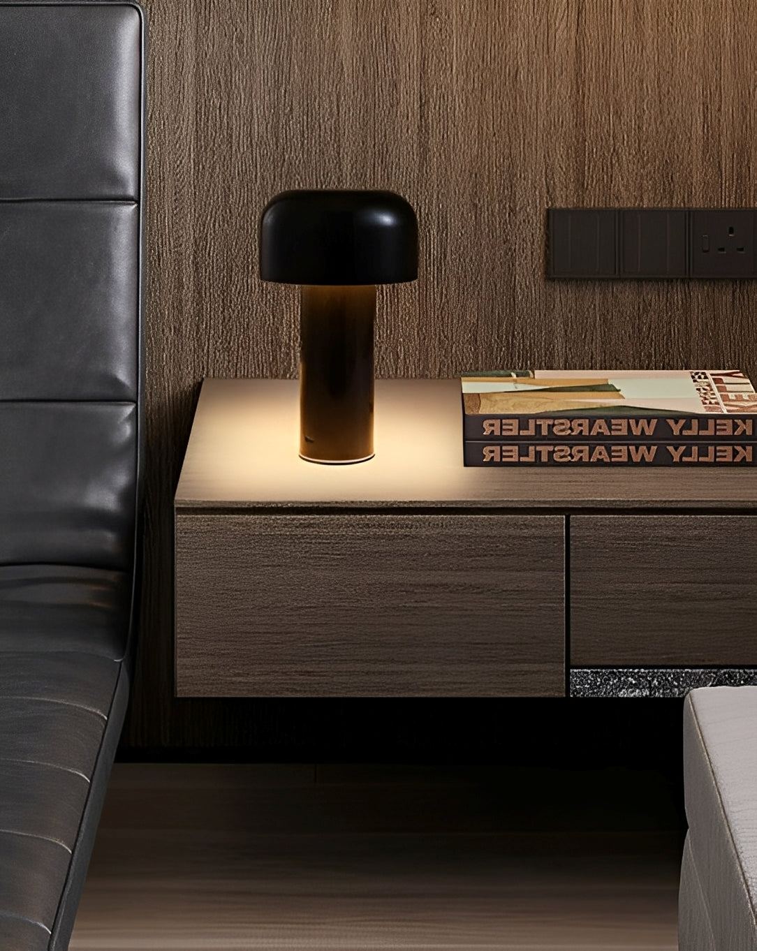 Mira – Metall-Pilzlampe mit Touch-Funktion & USB-Aufladung