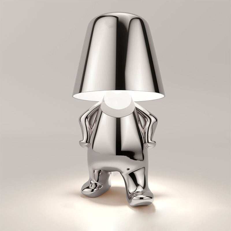 Kaori – Goldene Thinker Statue Tischlampe mit USB & Touch