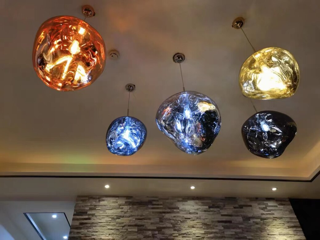VolcaRay – Handgefertigte Lavaglas-Hängelampe mit LED-Beleuchtung