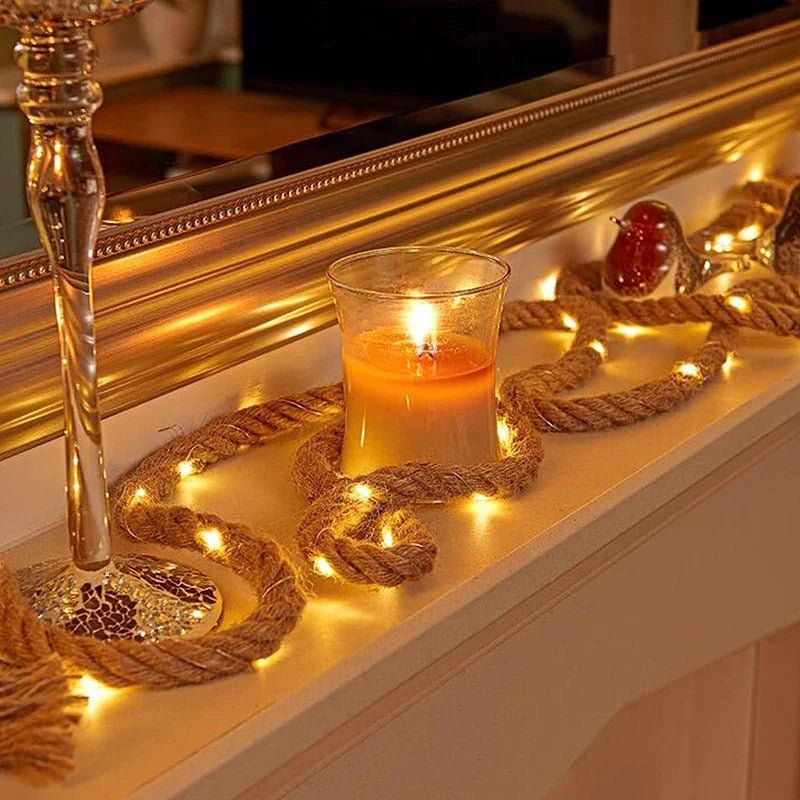 Elias – Verzauberte Seil-Lampe im Rustikal-Stil