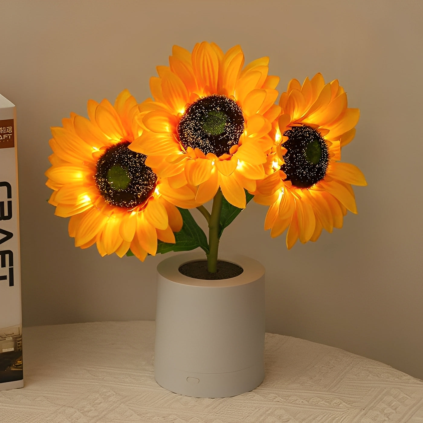 Solina – Wiederaufladbare Sonnenblumen LED-Nachtlampe