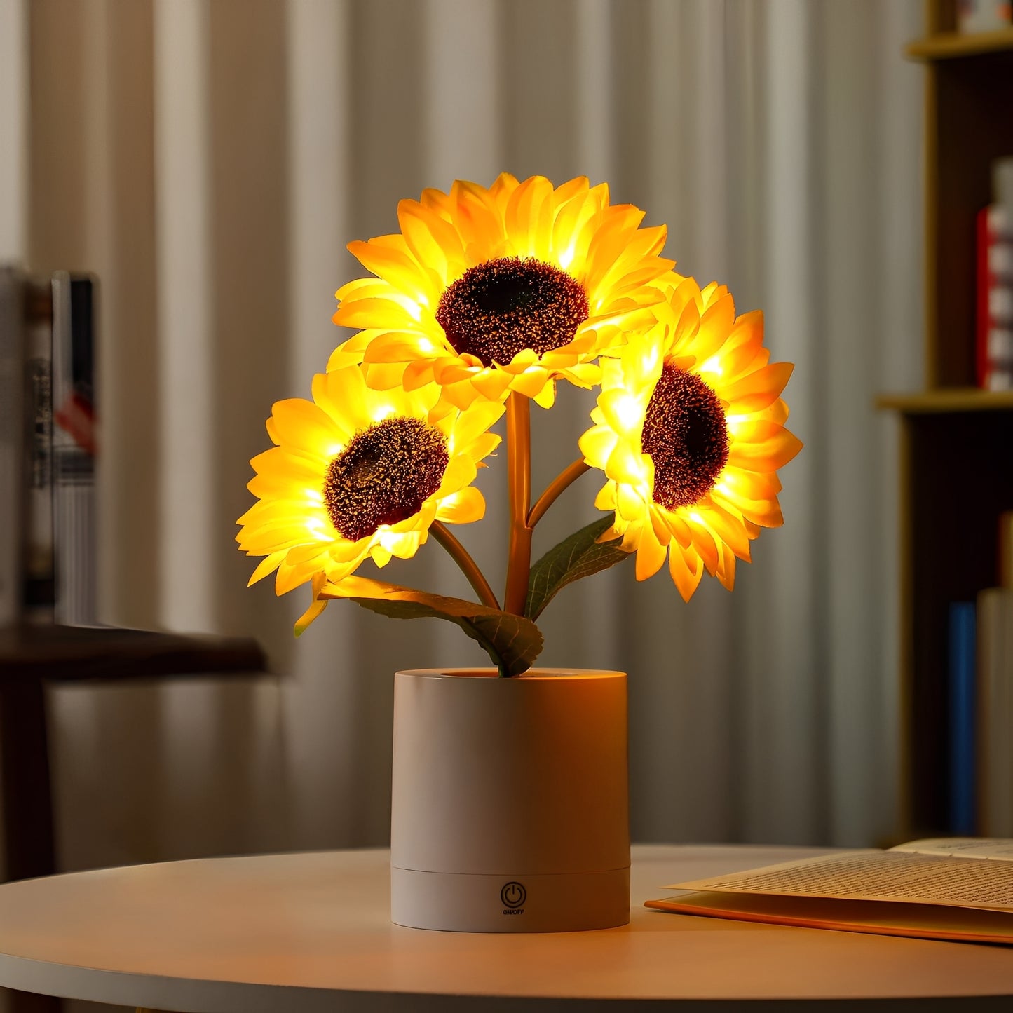 Solina – Wiederaufladbare Sonnenblumen LED-Nachtlampe