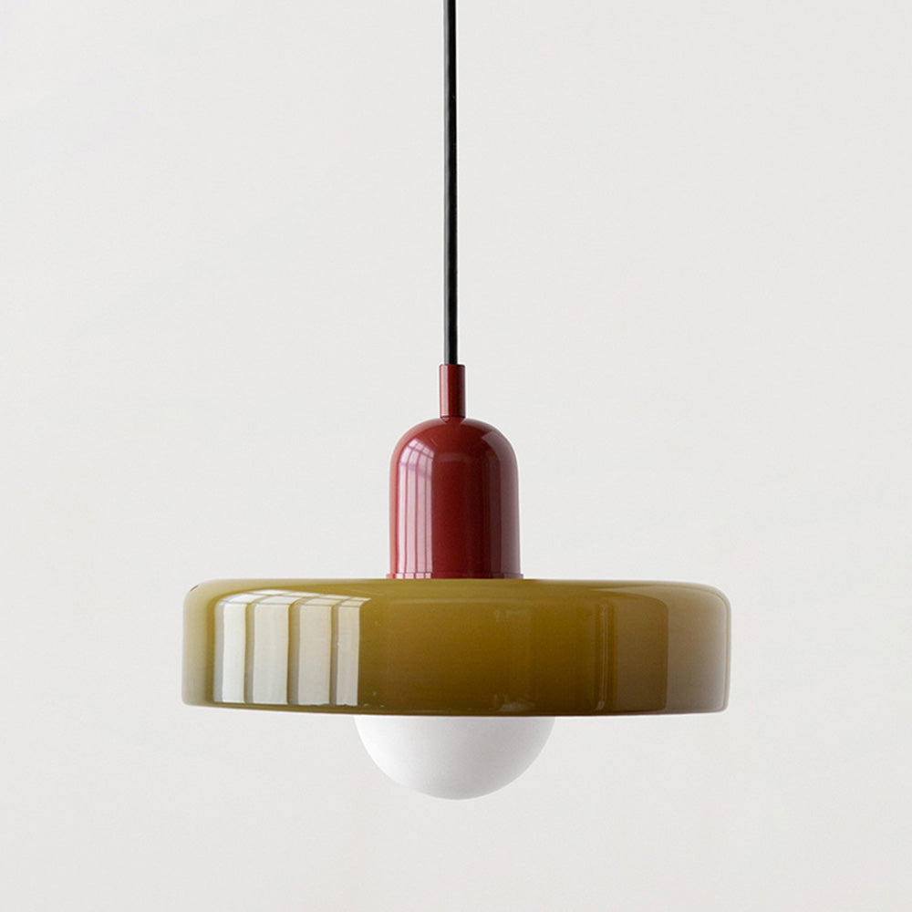 Bunte LED-Glas-Pendelleuchte