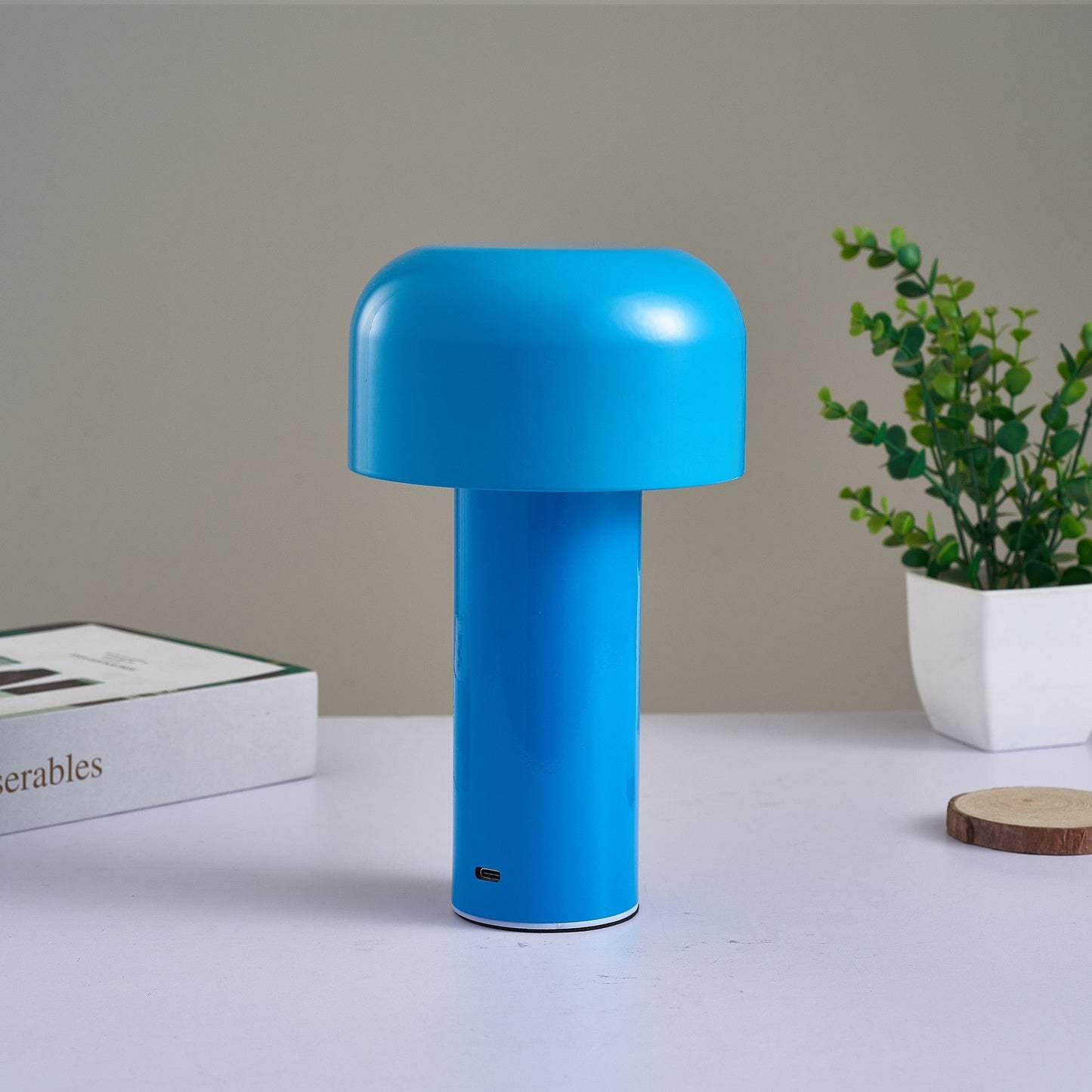 Mira – Metall-Pilzlampe mit Touch-Funktion & USB-Aufladung