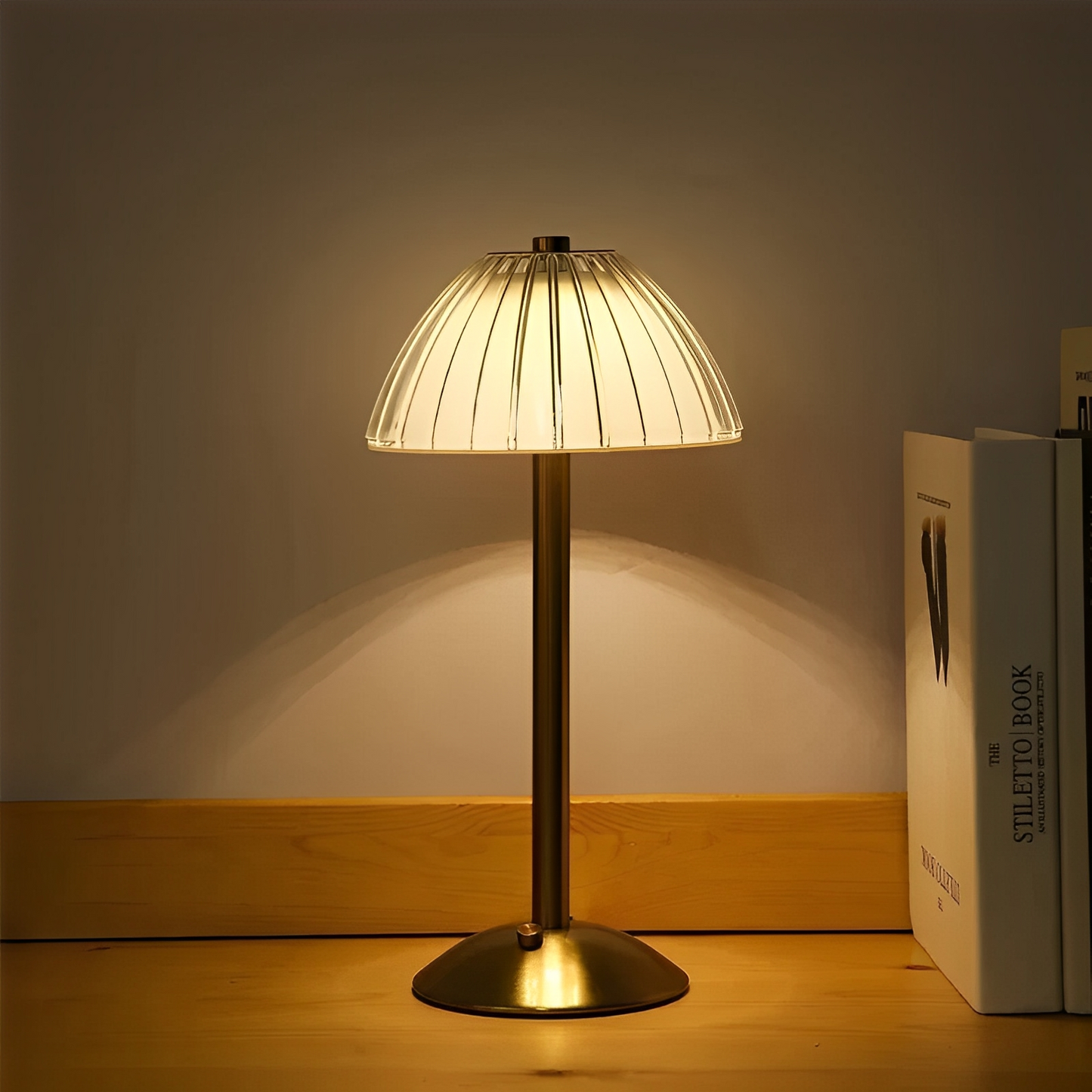 Lunaris – Kabellose Kristall-LED-Tischlampe mit 3 Lichtfarben