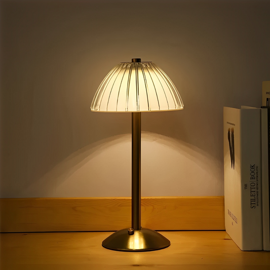 Lunaris – Kabellose Kristall-LED-Tischlampe mit 3 Lichtfarben