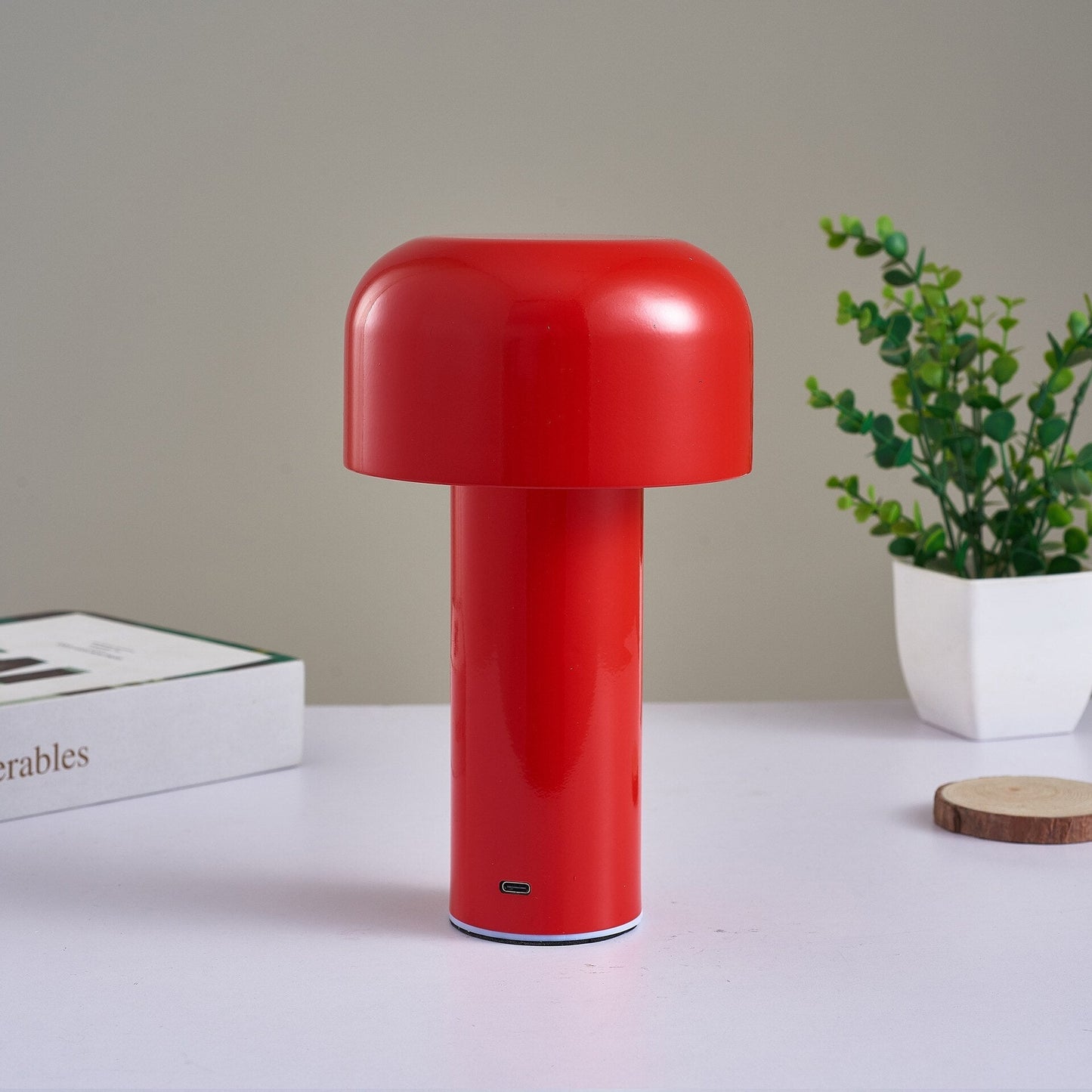 Mira – Metall-Pilzlampe mit Touch-Funktion & USB-Aufladung