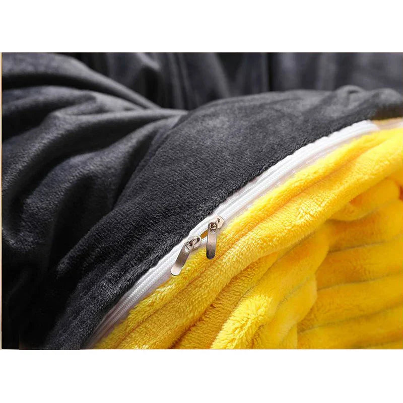 Gemütliches 4-teiliges Bettwäscheset aus Korallenfleece
