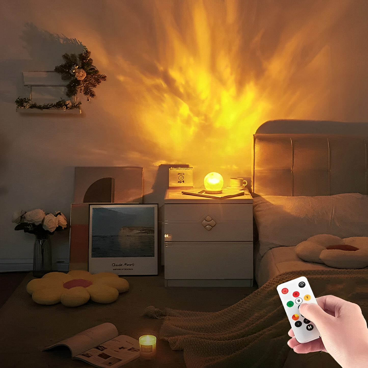 Aurelia – LED Projektionslampe mit Wasserwellen-Effekt
