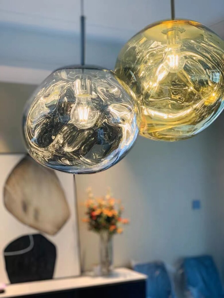 VolcaRay – Handgefertigte Lavaglas-Hängelampe mit LED-Beleuchtung