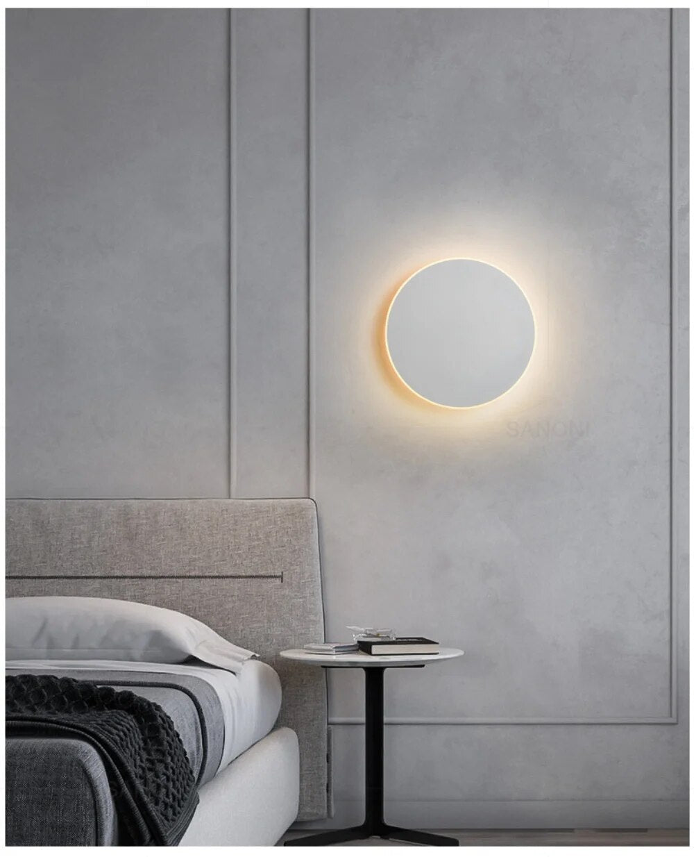 Runde LED-Touch-Wandleuchte für Treppen und Flure