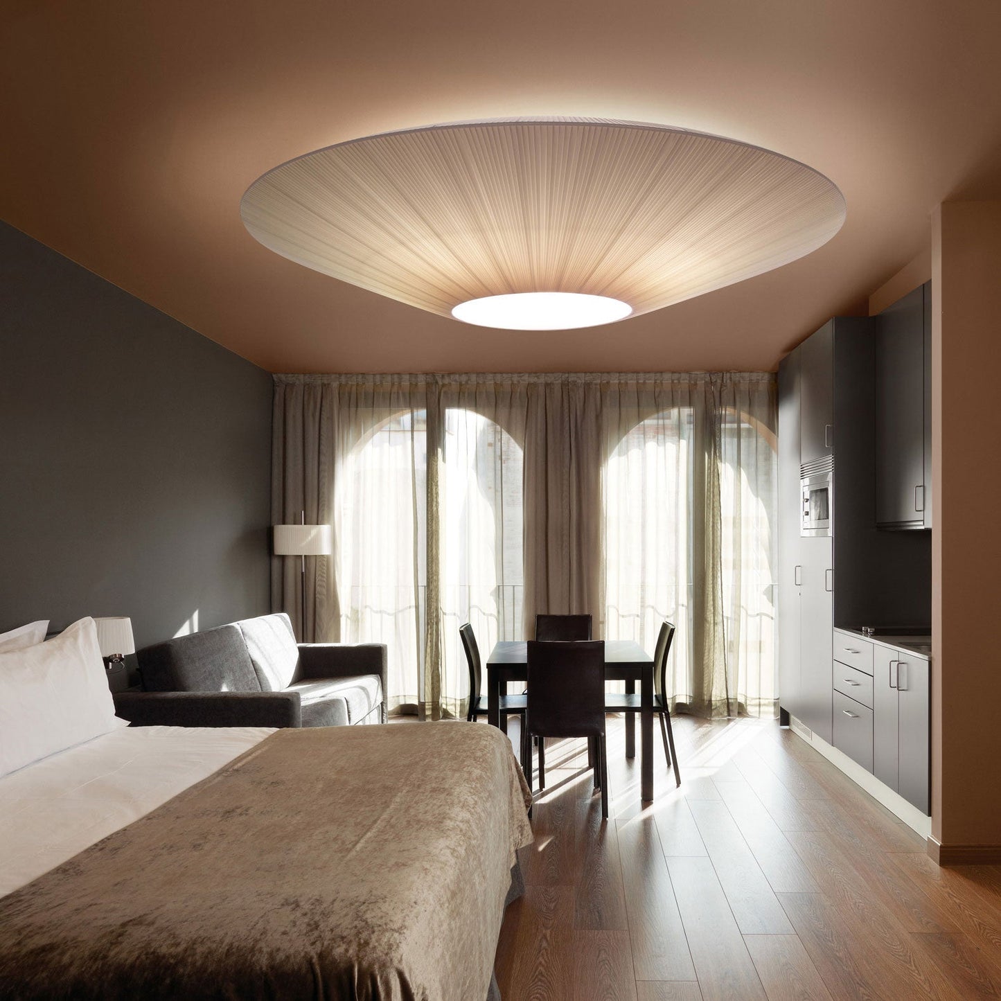 Siam – Stoff-Deckenleuchte im modernen Look