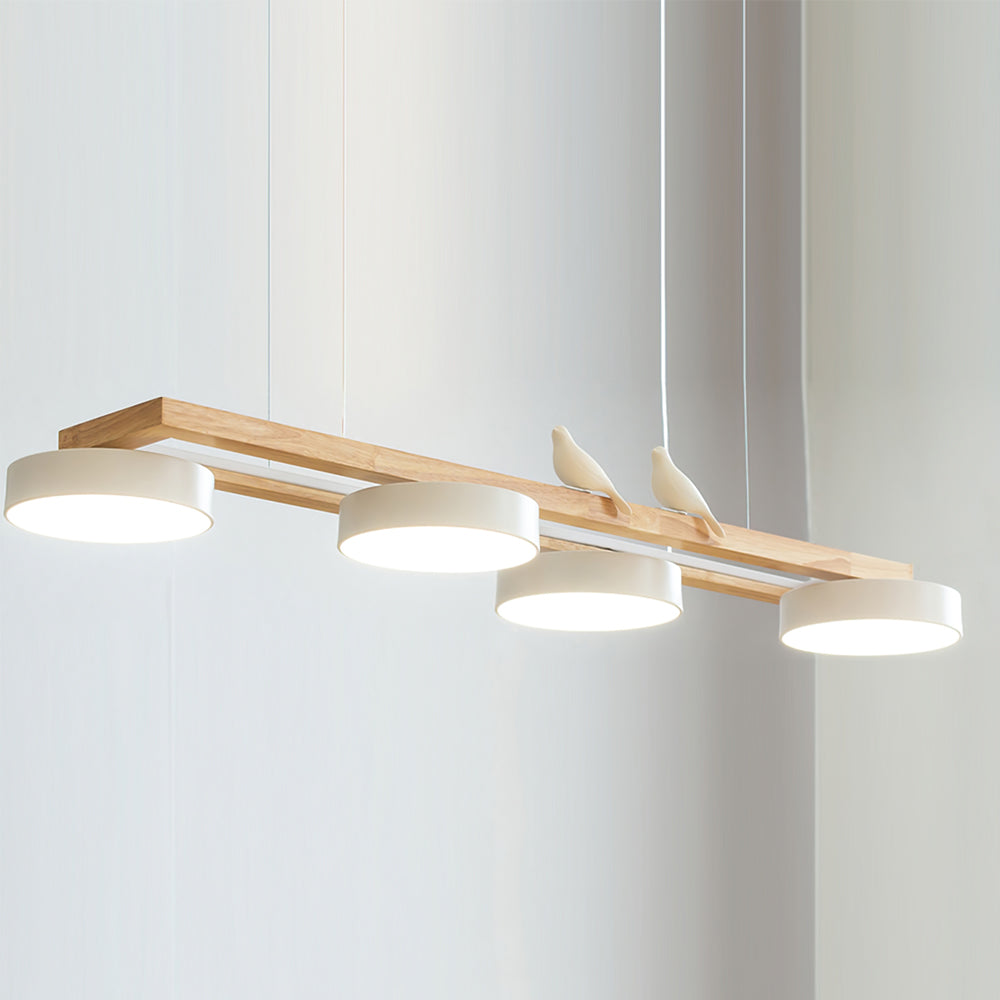 Elian – Moderner LED-Kronleuchter aus Massivholz