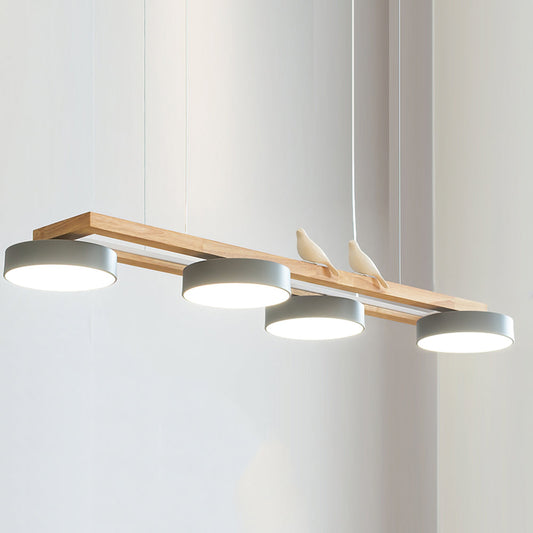 Elian – Moderner LED-Kronleuchter aus Massivholz