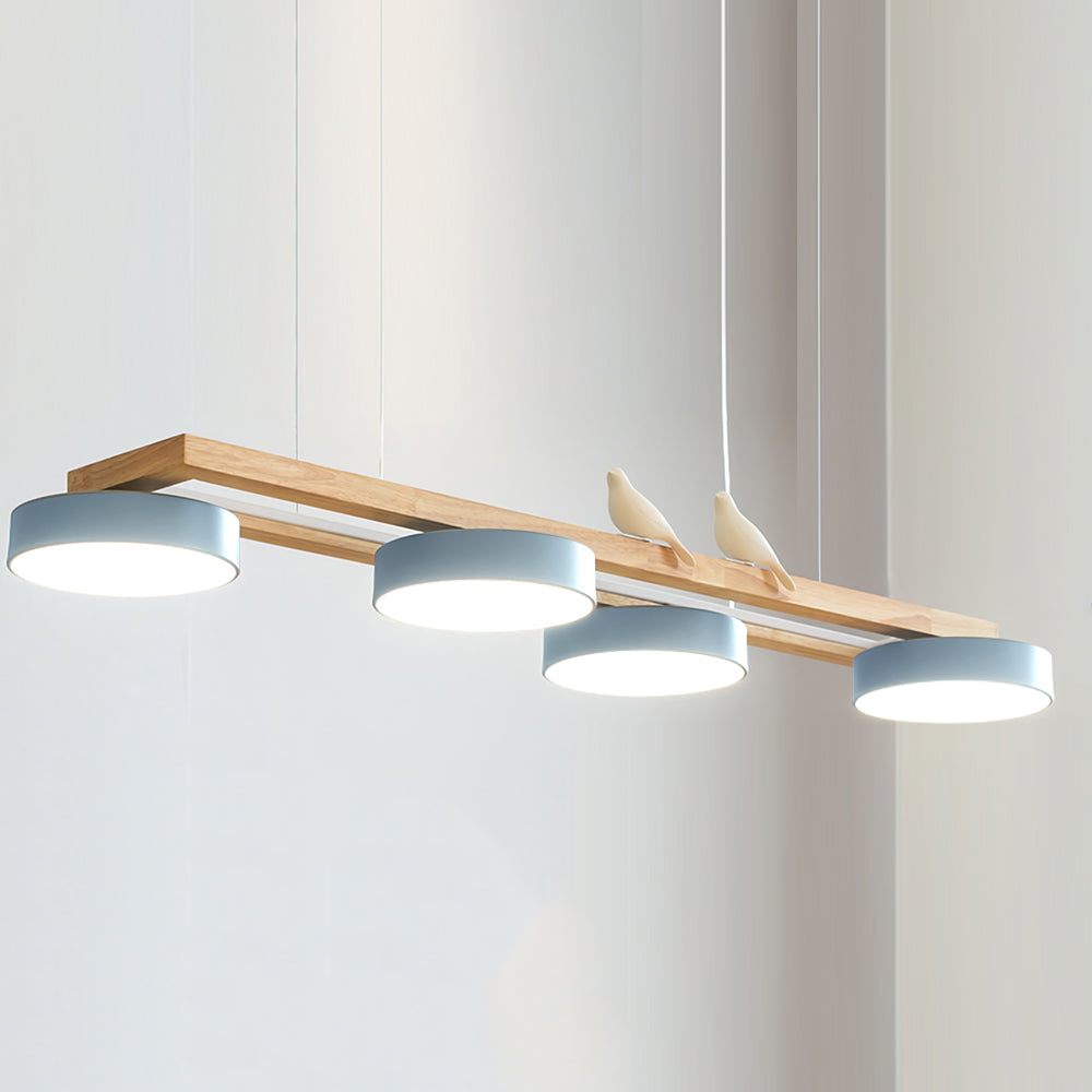 Elian – Moderner LED-Kronleuchter aus Massivholz