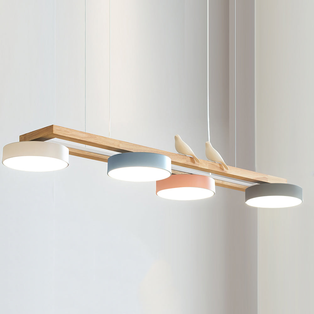 Elian – Moderner LED-Kronleuchter aus Massivholz